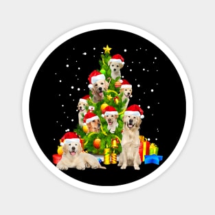 Golden Retriever Christmas Tree X Mas Santa Hat Magnet